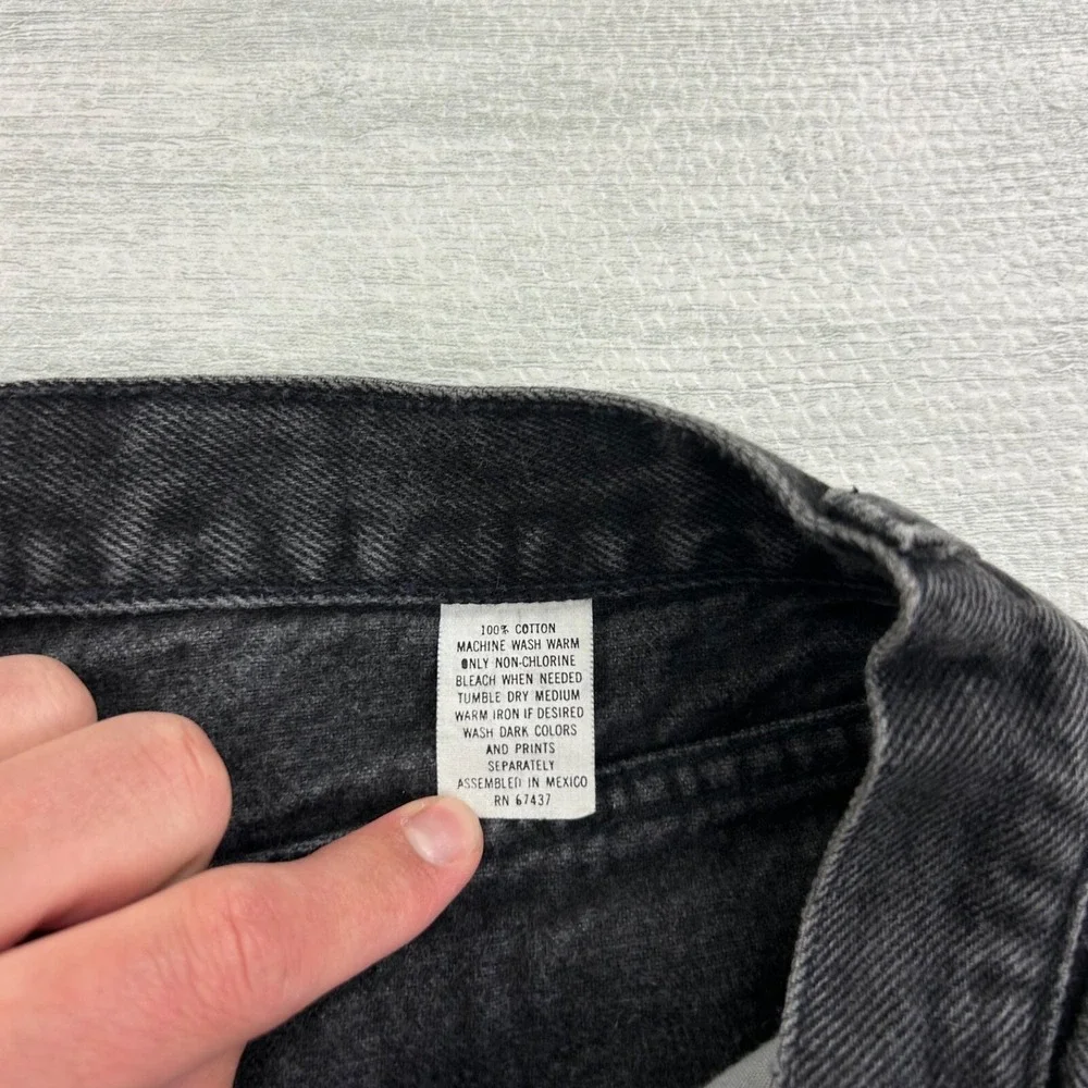 Vintage 90s Blue‎ Zone Jeans Size 32x34 Black Dark Wash Pants 476Y2073